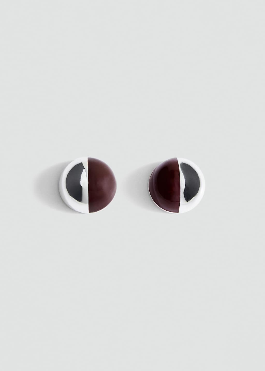 Combined round earrings