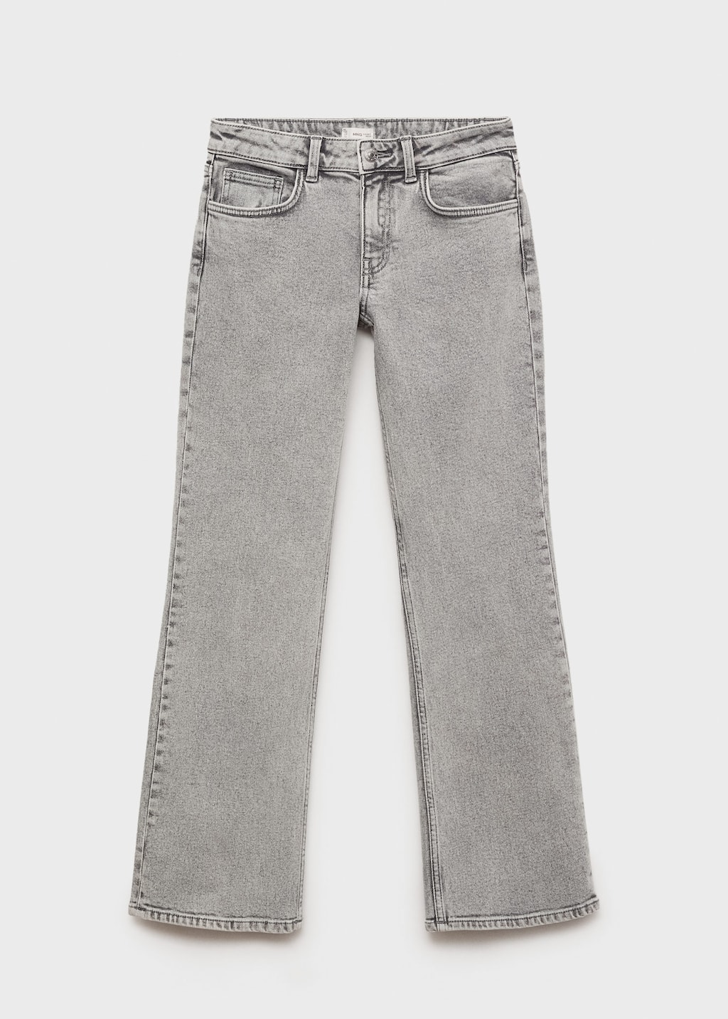 Straight jeans with embroidered butterflies