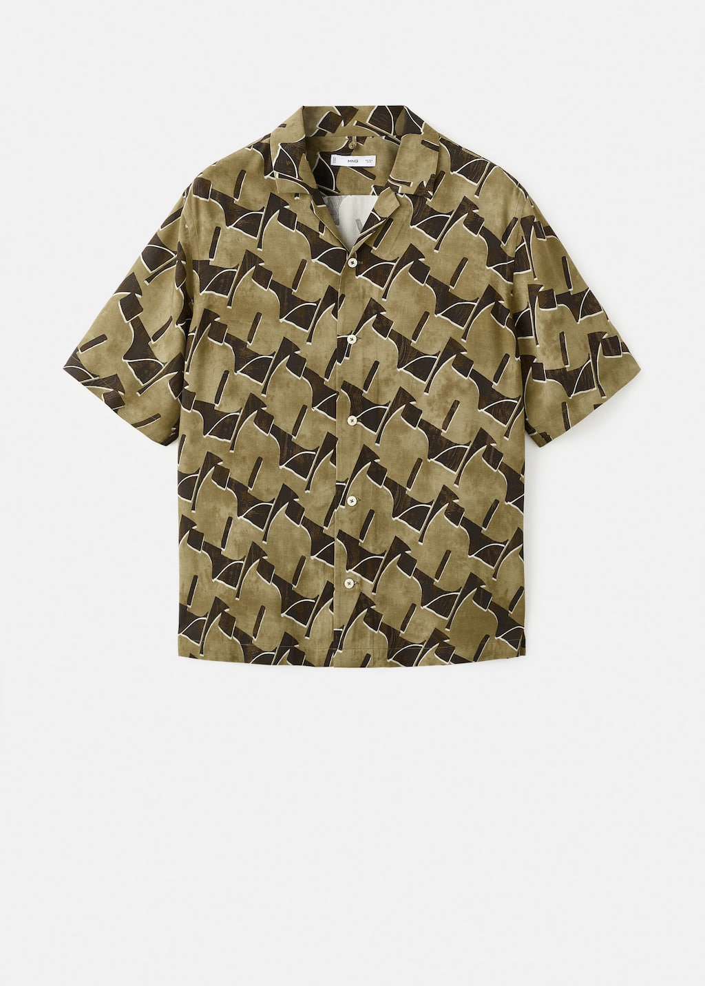 Mango Man Shirt Ochre In Brown