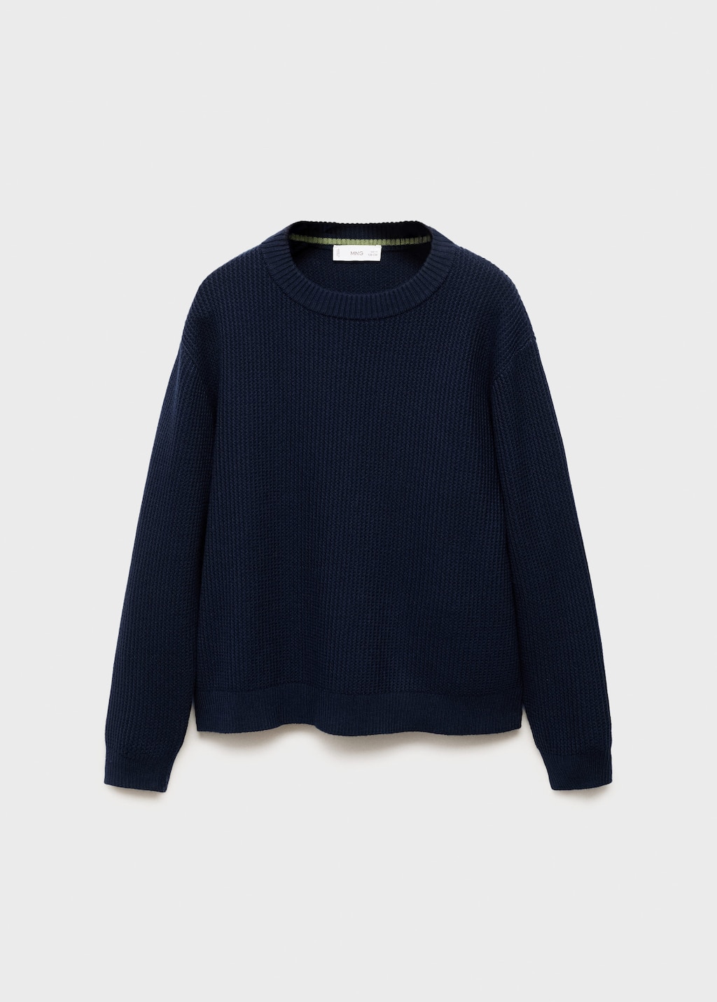 Mango Pull-over Maille Coton Bleu Marine - Enfants - 13-14 Ans - Kids In Blue