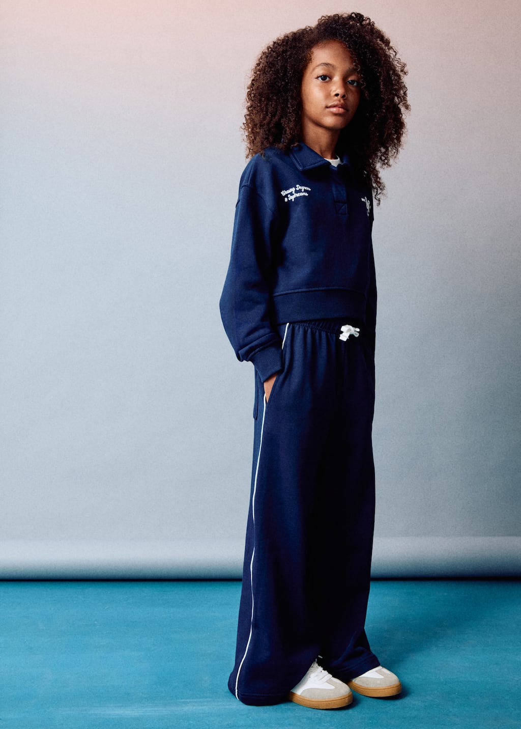 Polo-neck sweatshirt