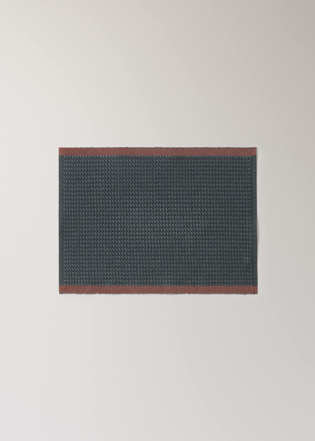 Mango Home Checked Cotton Placemat Ink Blue