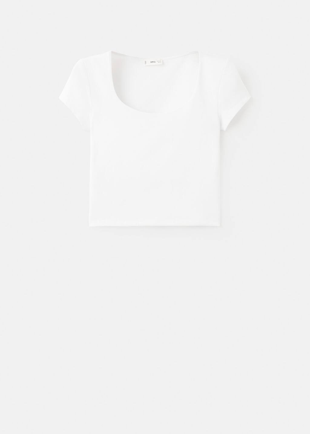 Mango Teen Fitted Cotton T-shirt Off White In White