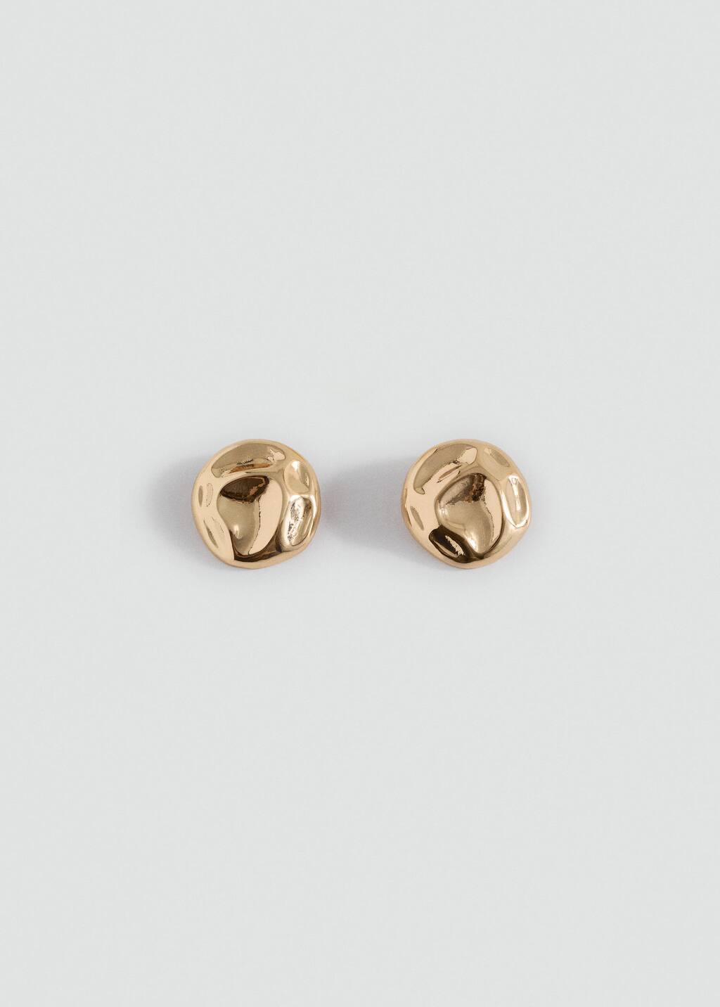 Textured coin earrings