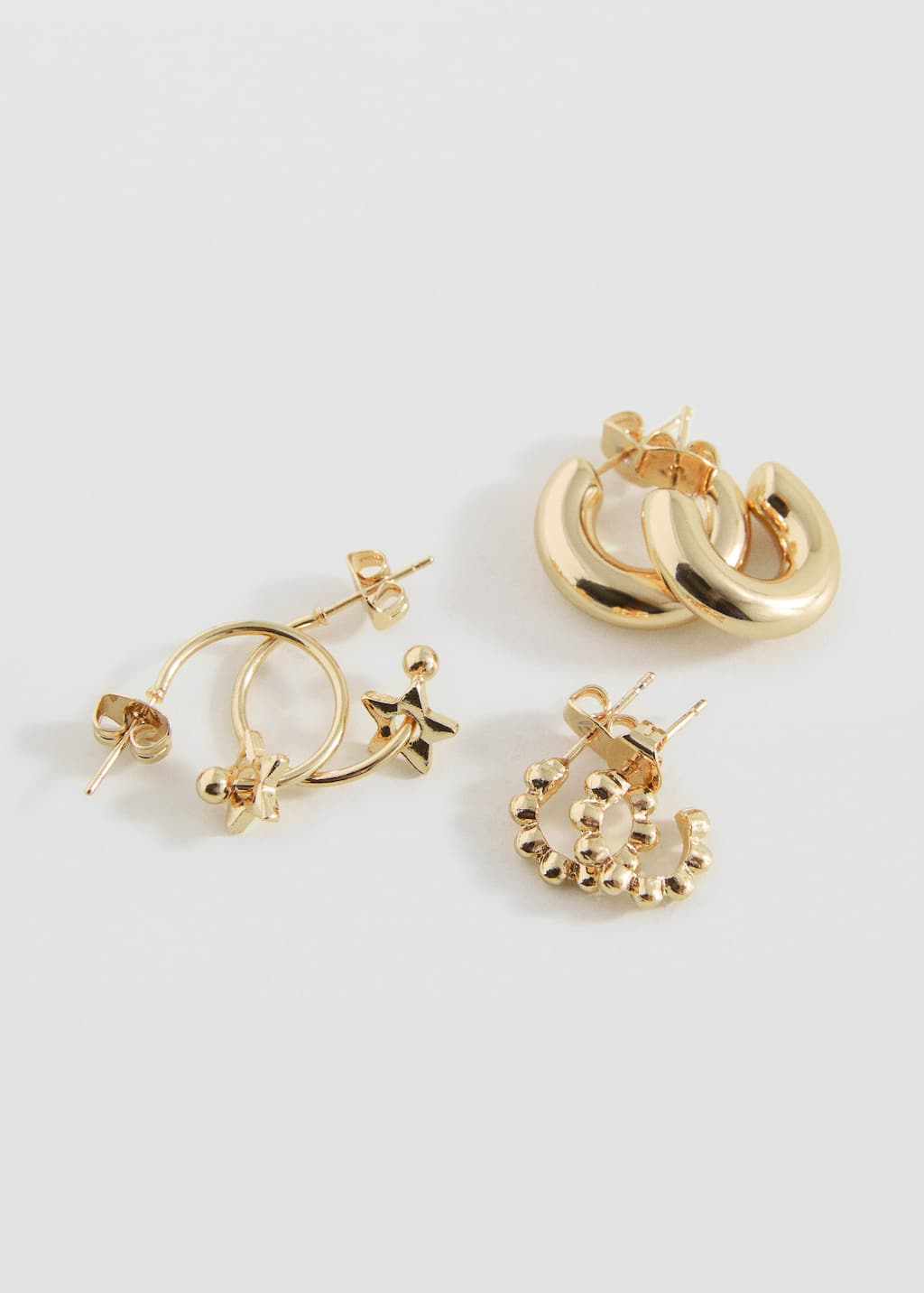 Pack of 3 hoop earrings