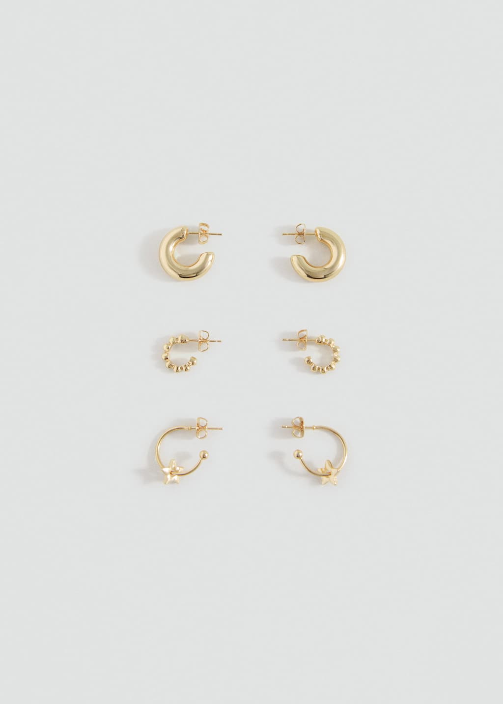 Pack of 3 hoop earrings