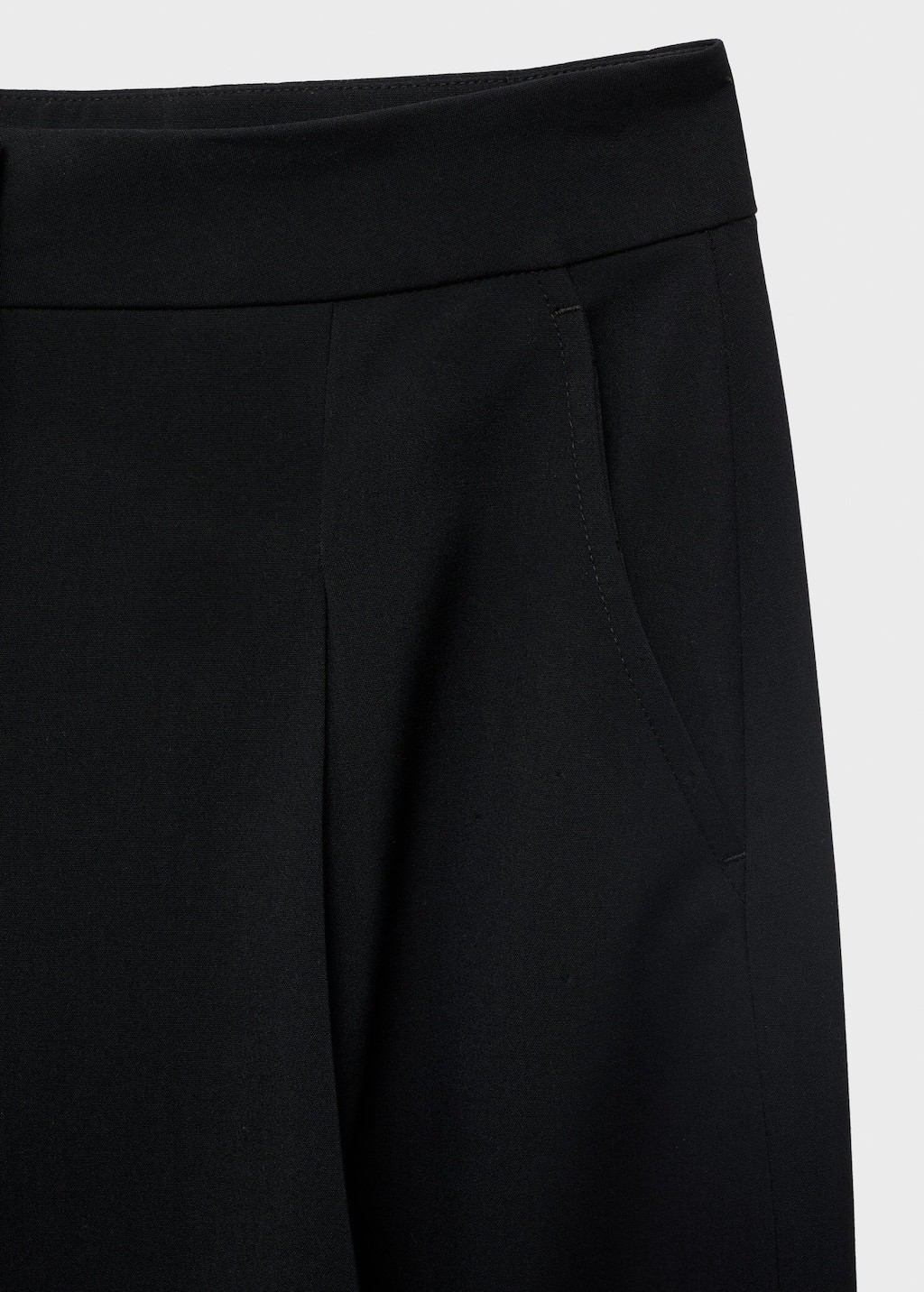 Pleated wide leg trousers