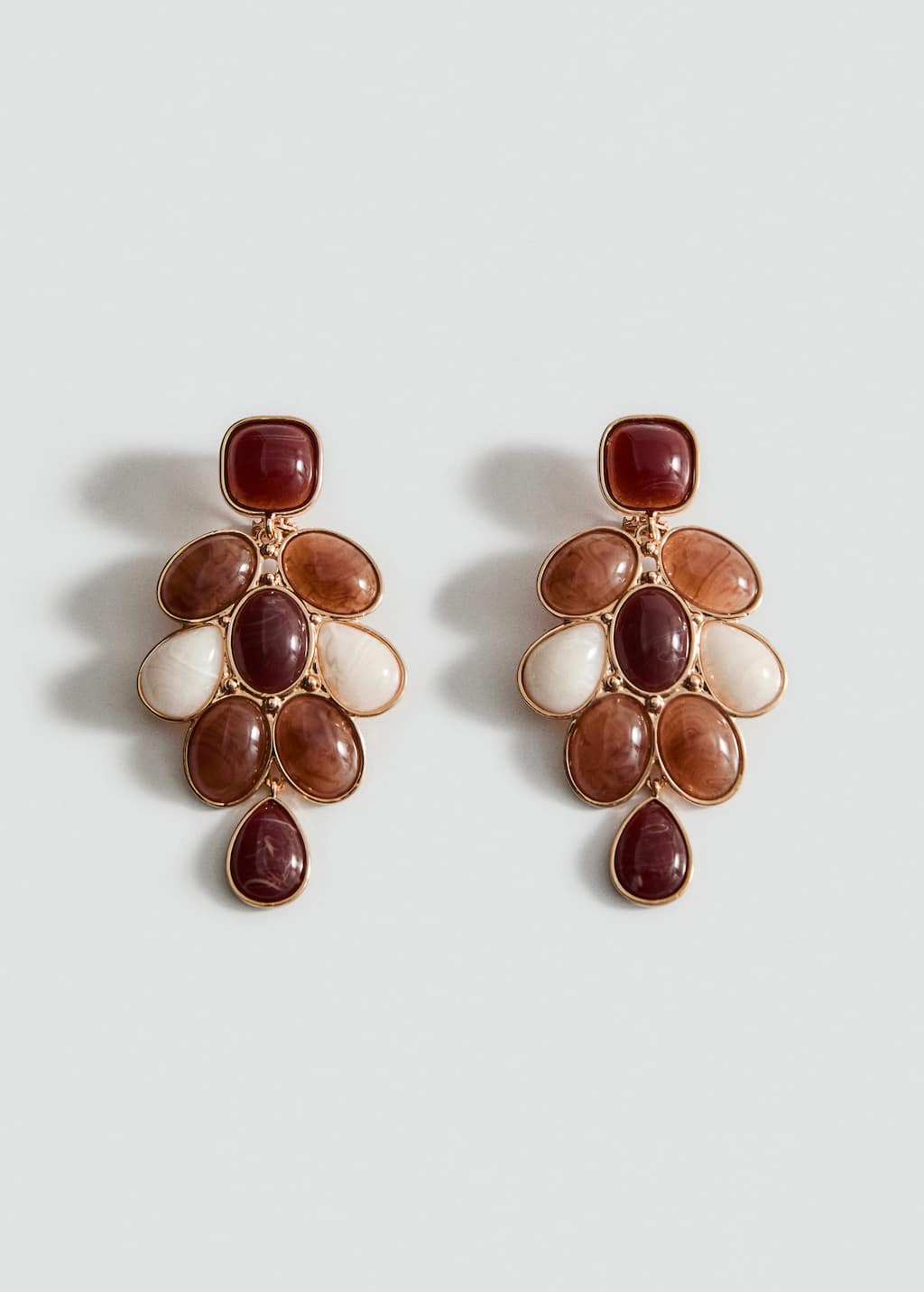 Mixed resin earrings