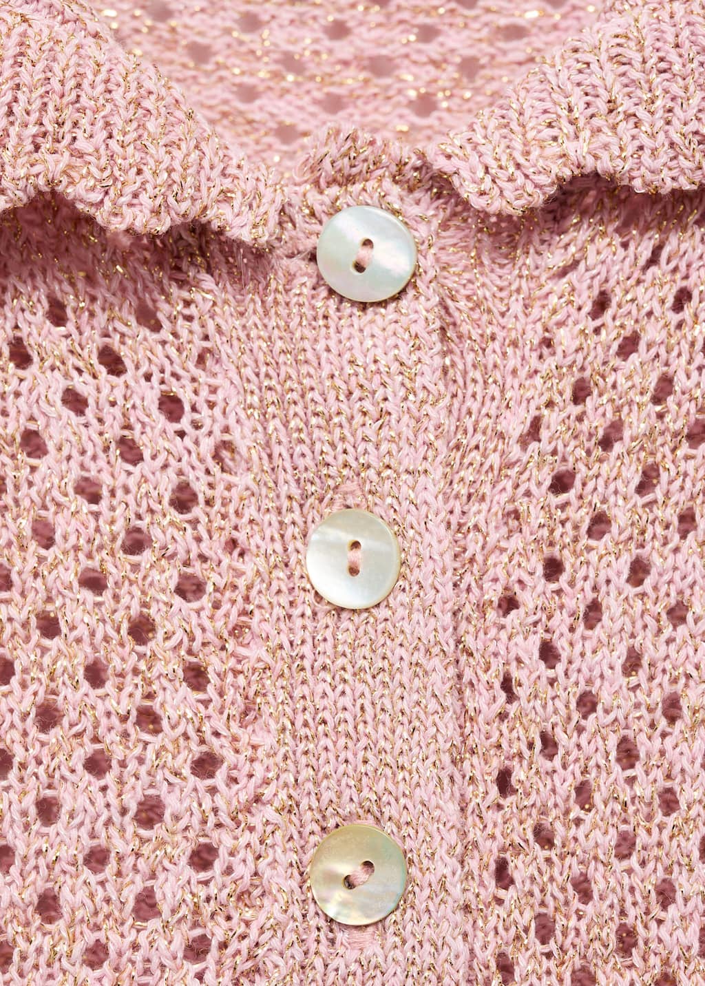 Lurex crochet sweater