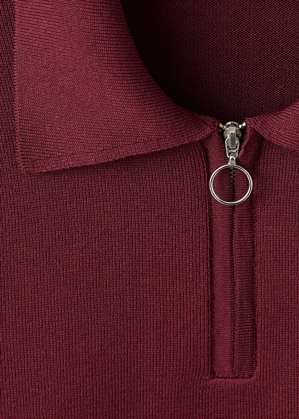 Polo-neck sweater with zipper