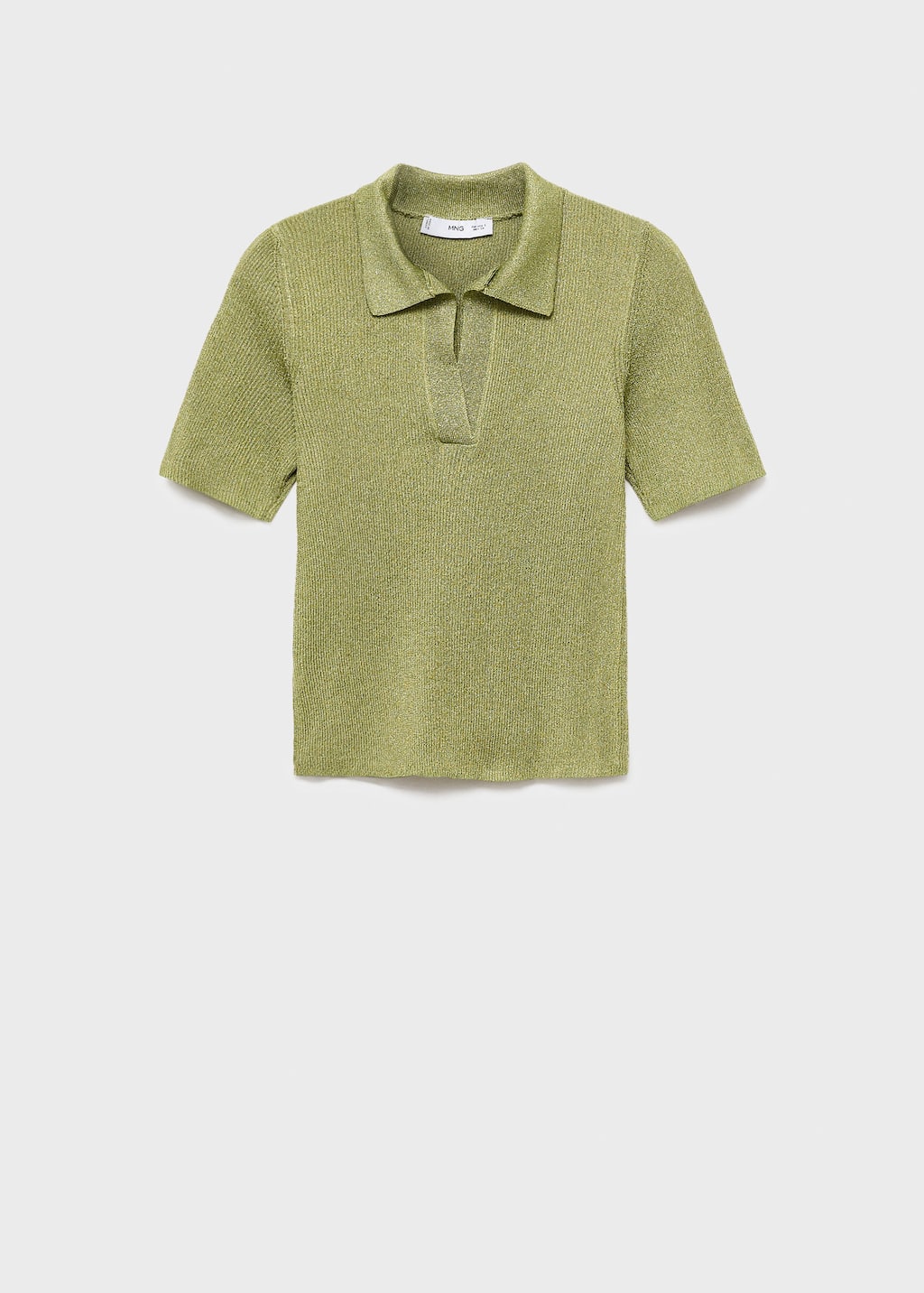 Lurex polo neck sweater