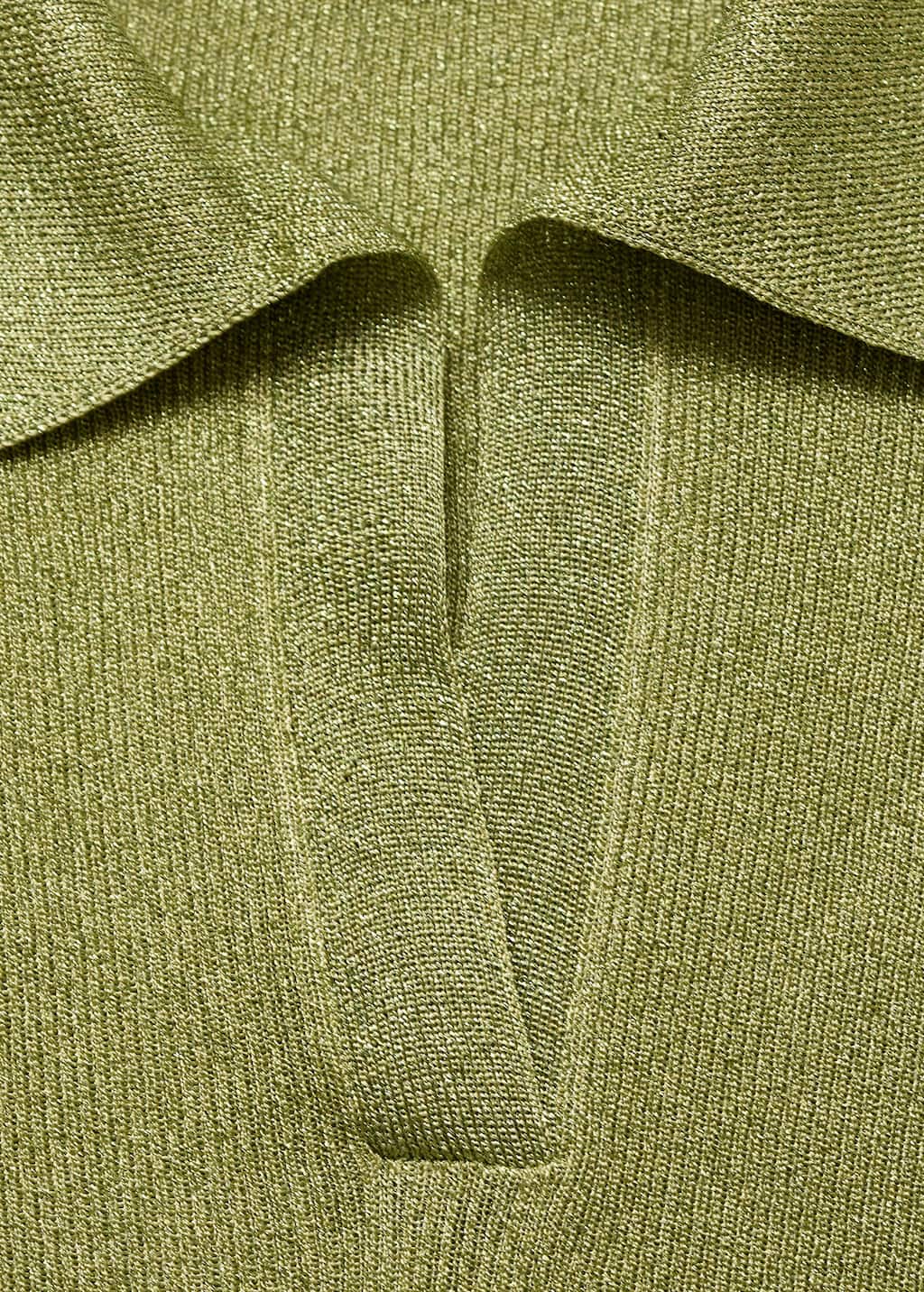 Lurex polo neck sweater