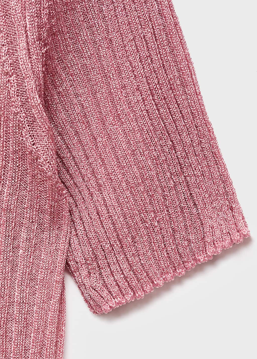 Short-sleeved lurex sweater