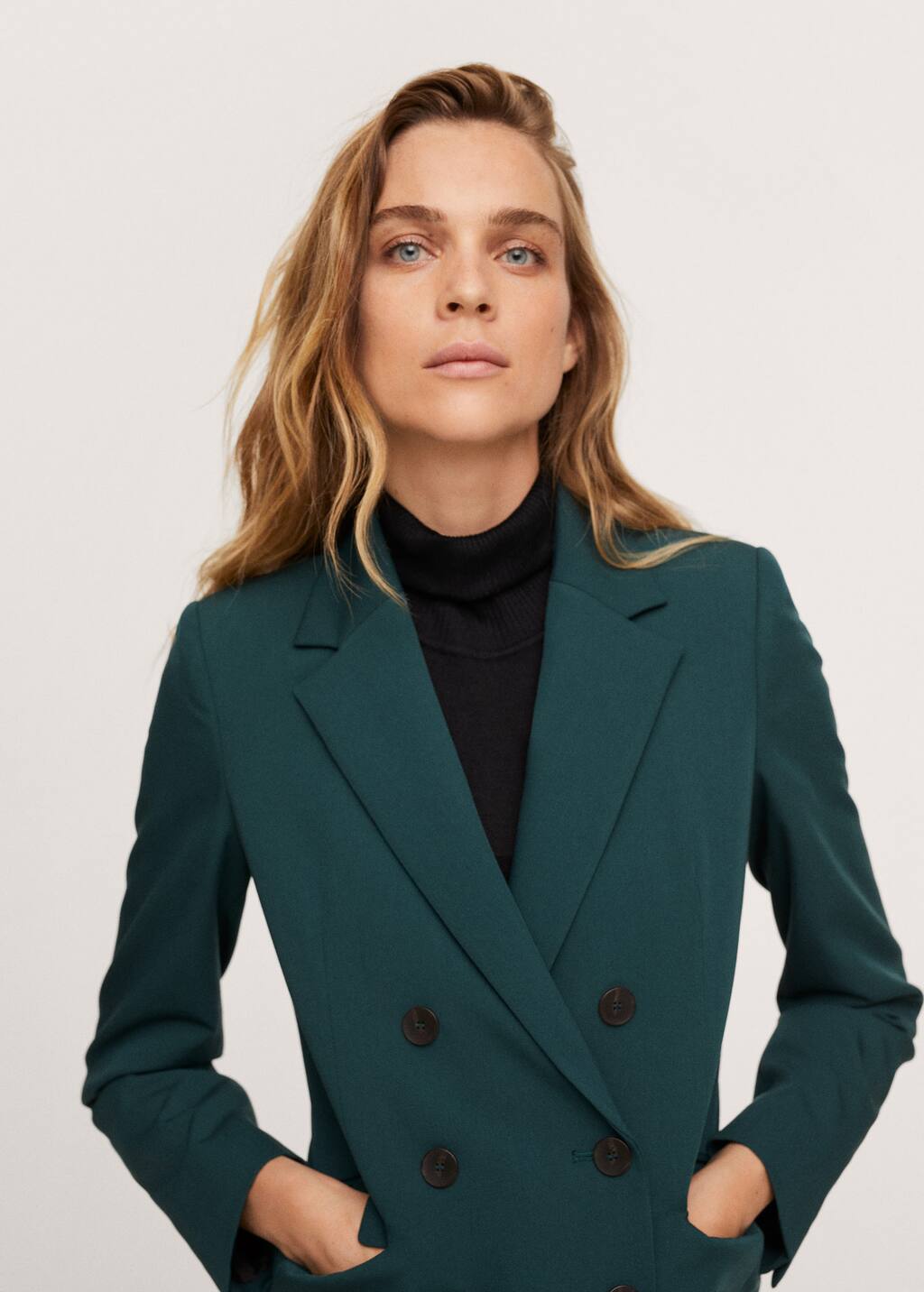 mango green blazer