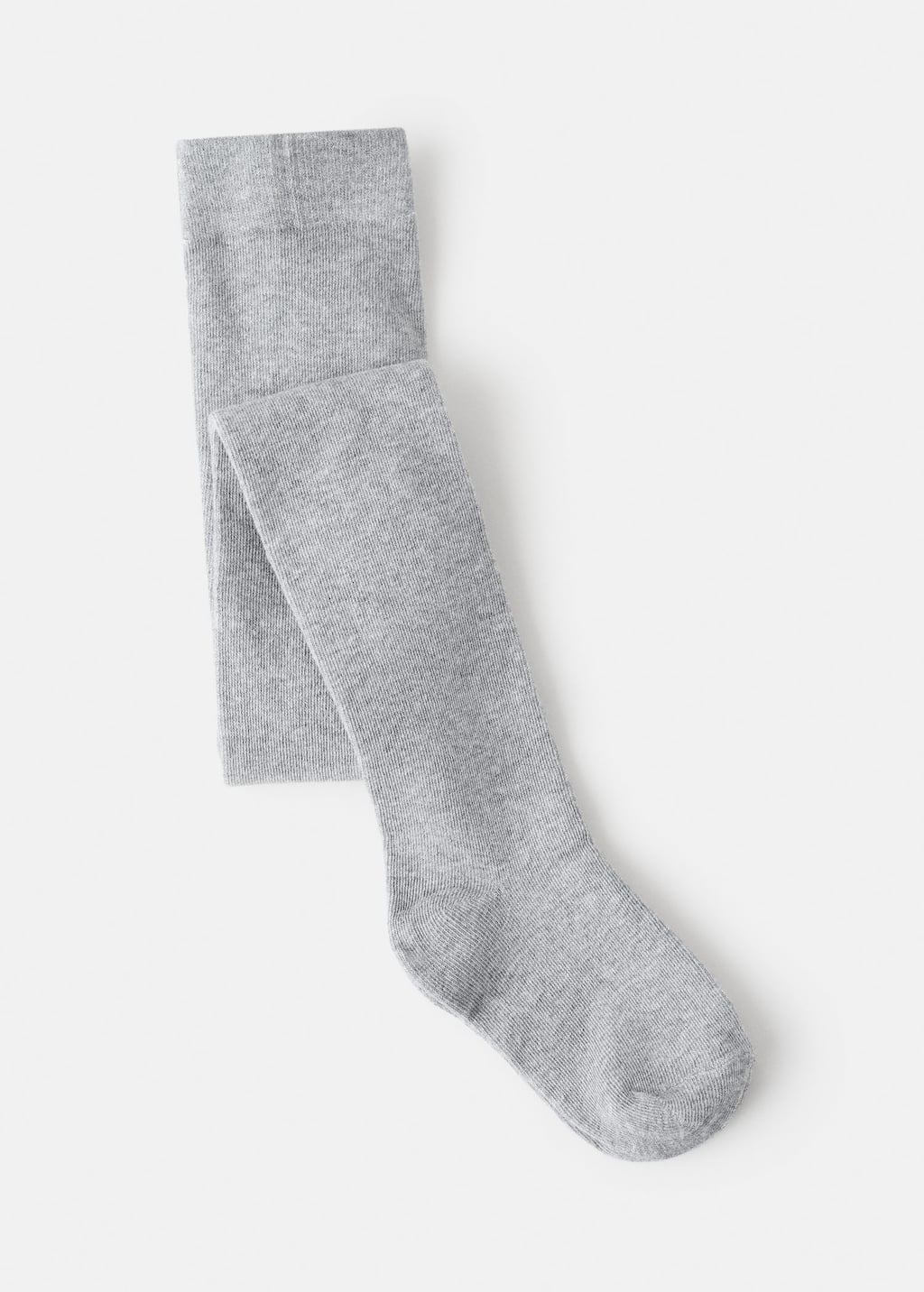 Mango Kids' Knitted Tights Medium Heather Grey In Gray