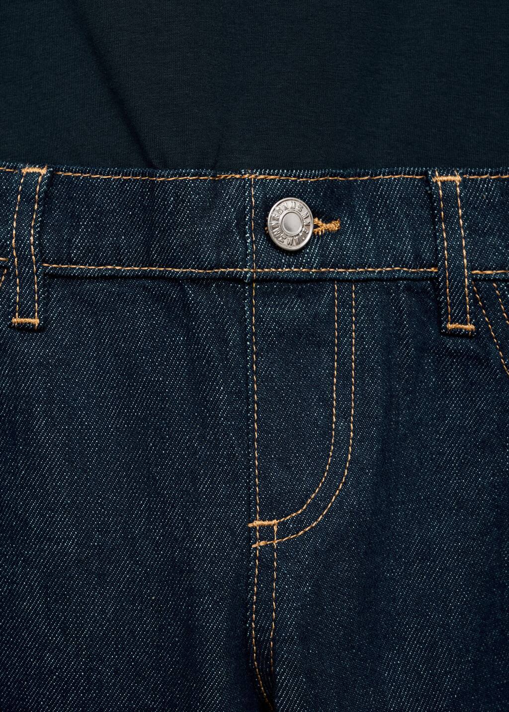 Straight-leg maternity jeans with stitching detail