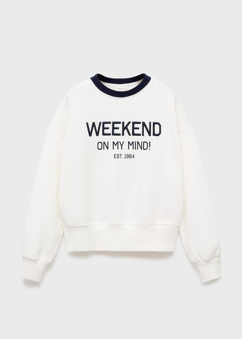 Mango Sweatshirt Off White In White