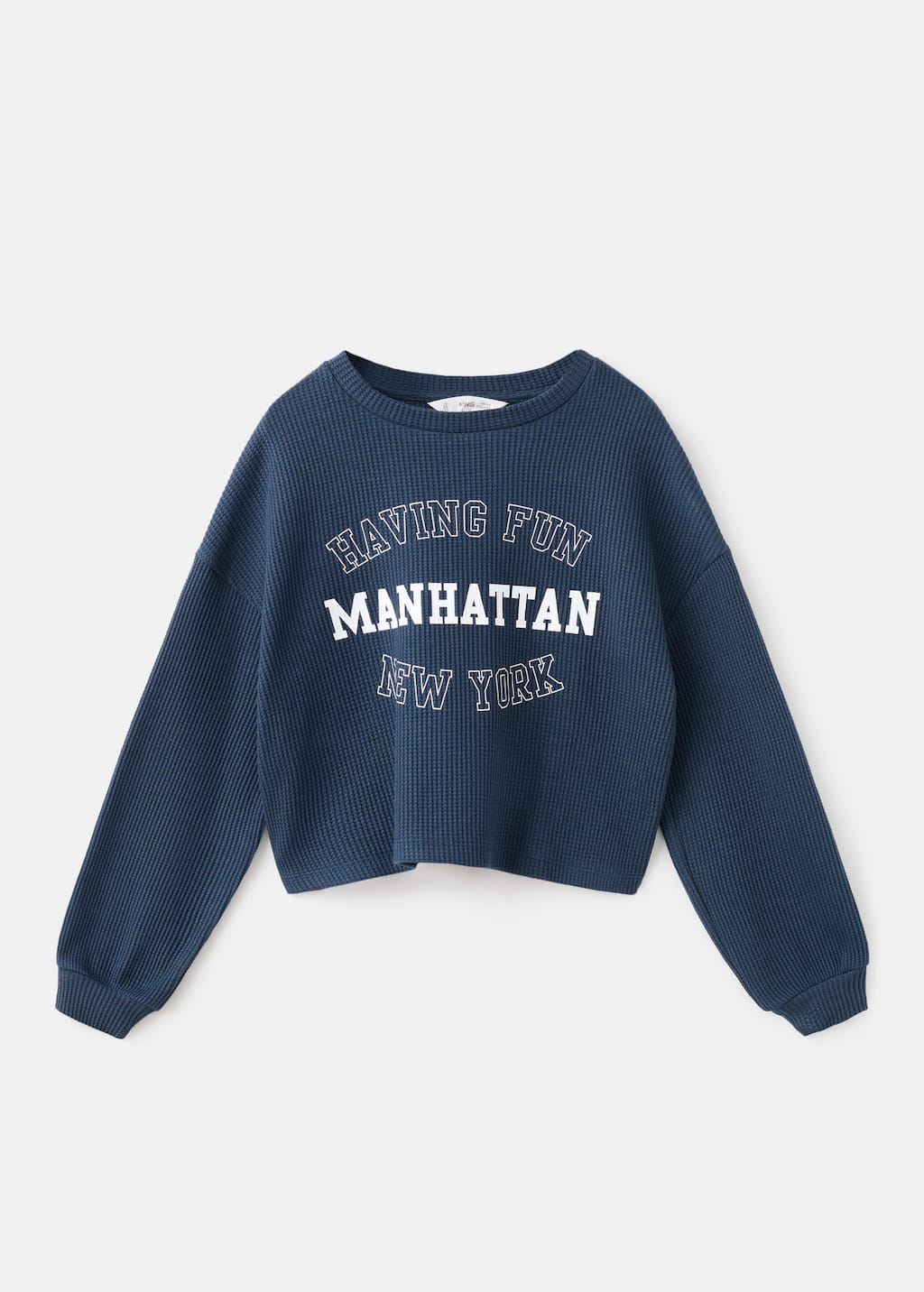 Mango Sweatshirt Navy In Blue