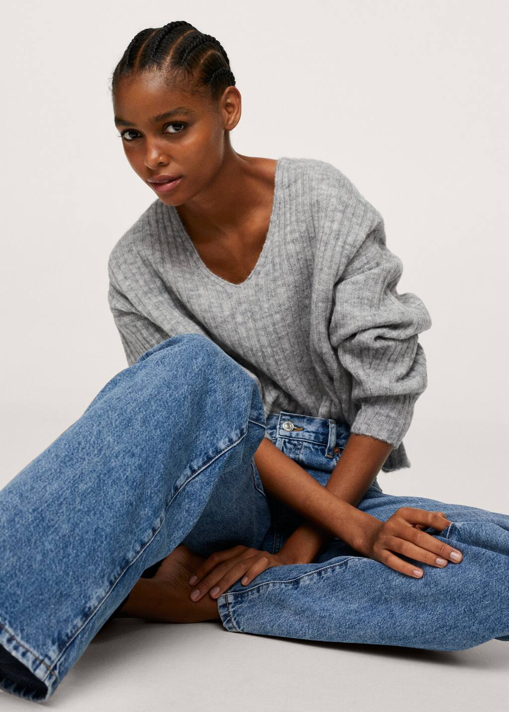 Mango Ribbed knit sweater 17015762 91