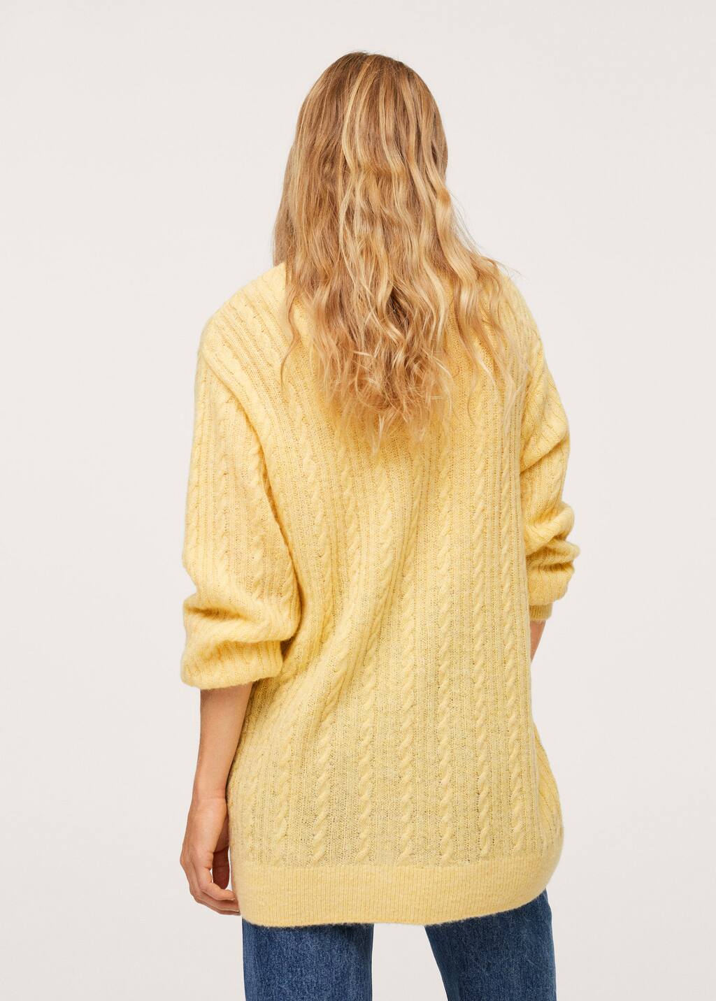 yellow knit sweater womens