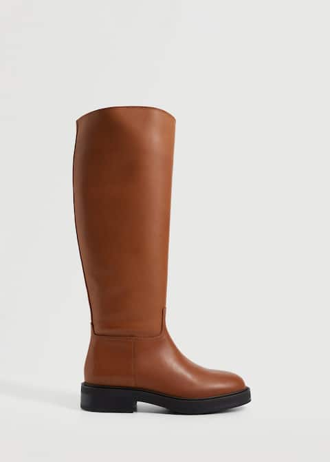 Mango Leather boots with tall leg £139.99 at Mango