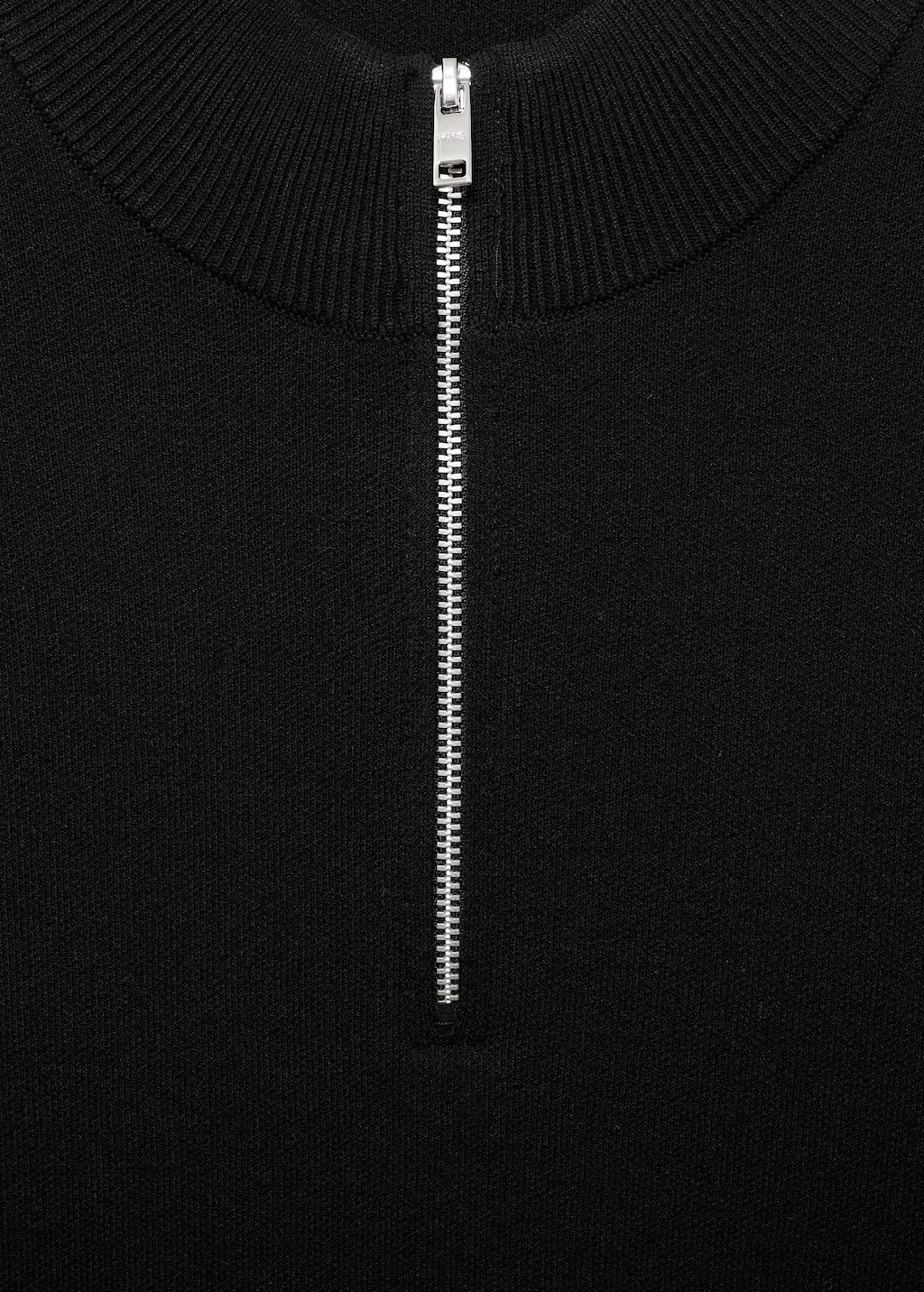 Knitted sweater with perkins neck