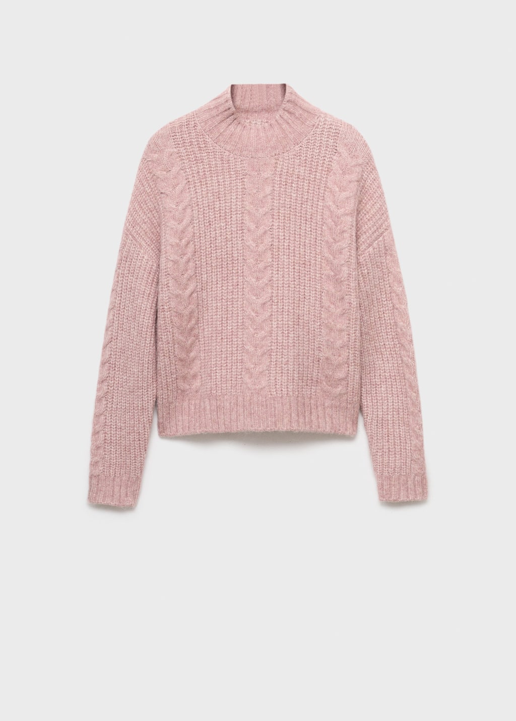 Mango Teen Textured Knit Sweater Pale Pink