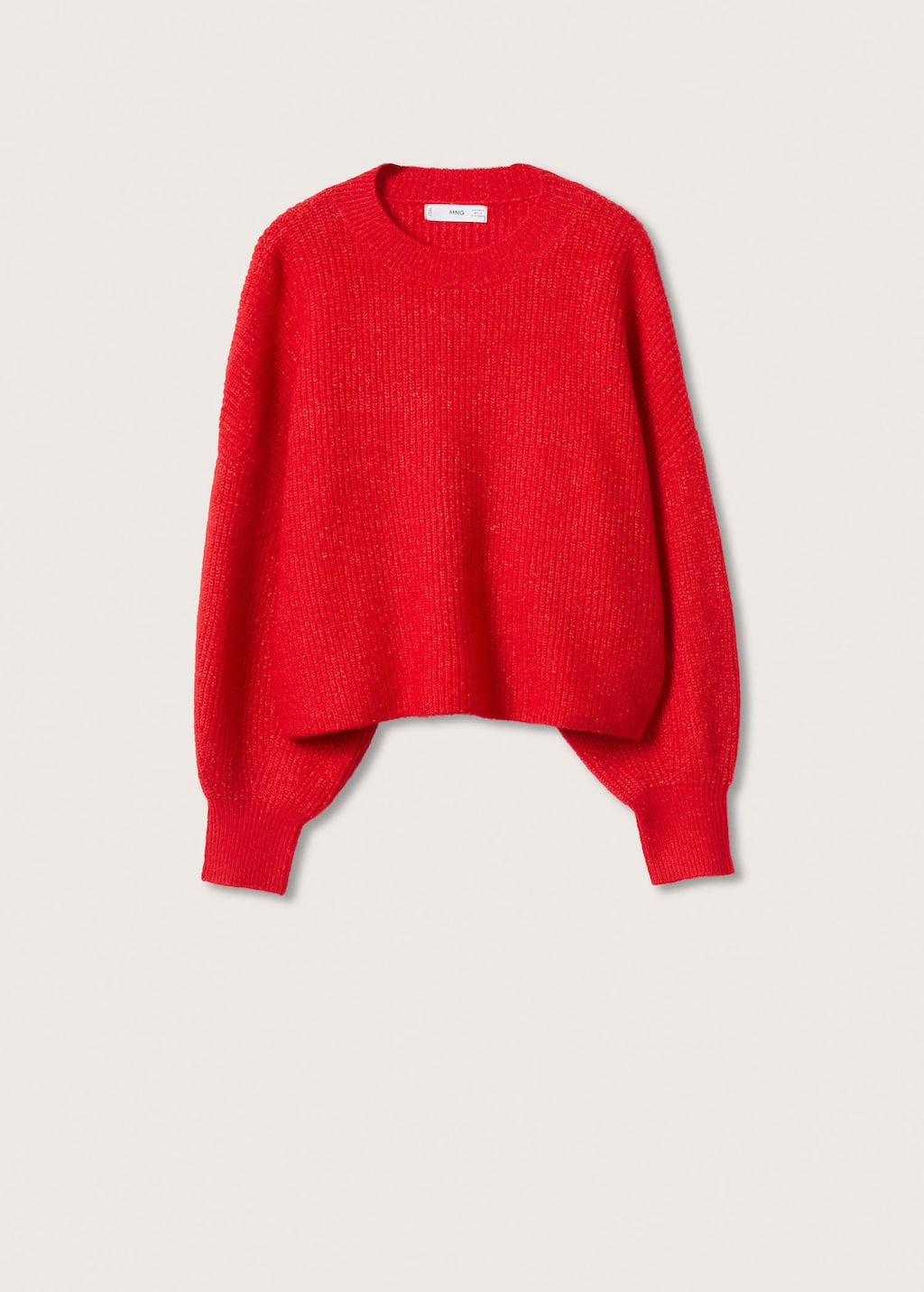 red sweater cropped