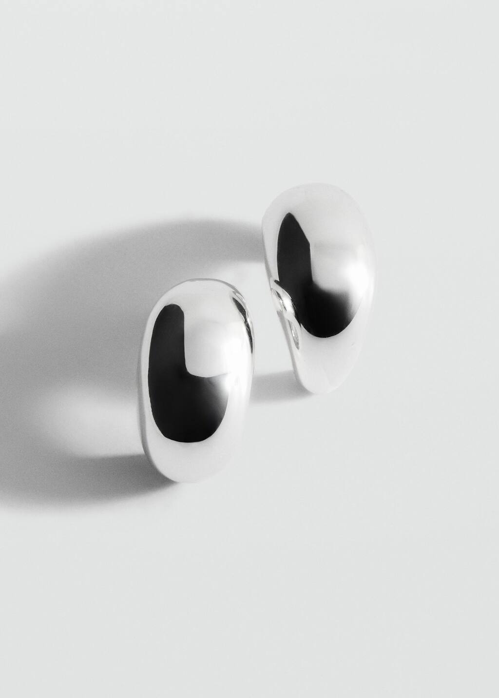 Mango Créoles Volume Argent - Femme - Taille Unique -