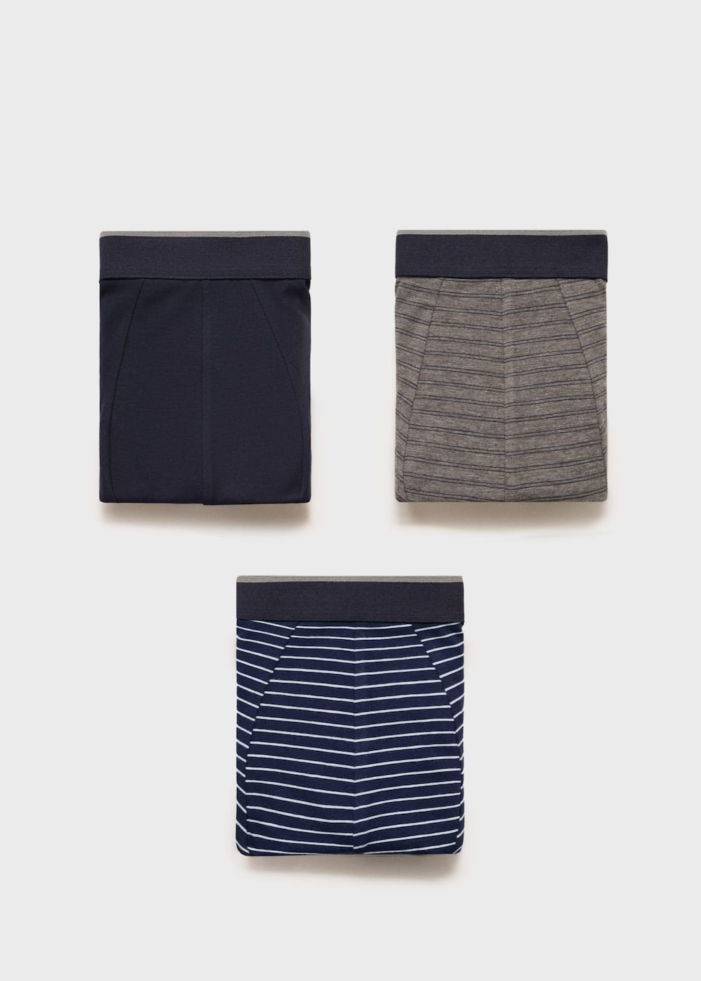 Mango Man Lot 3 Slips Combinés Bleu Marine - Homme - Xl -