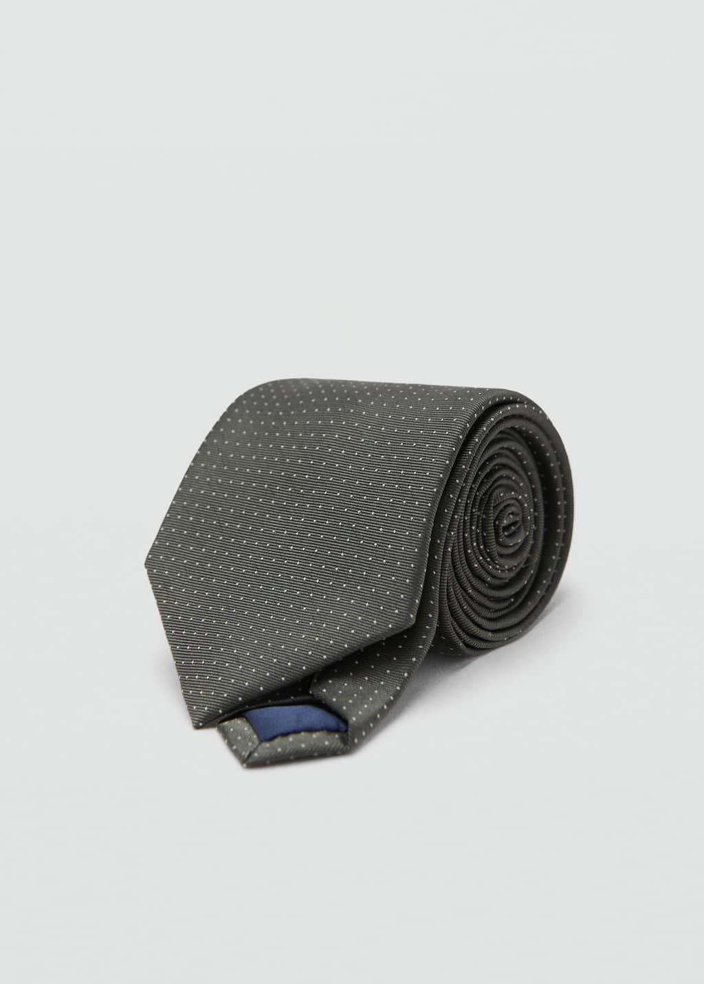 Mango Man Micro Dots Design Tie Khaki