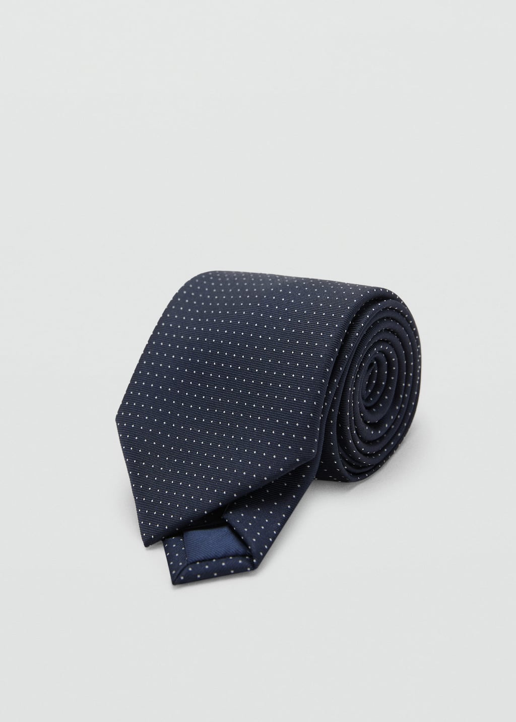 Mango Man Micro Dots Design Tie Navy