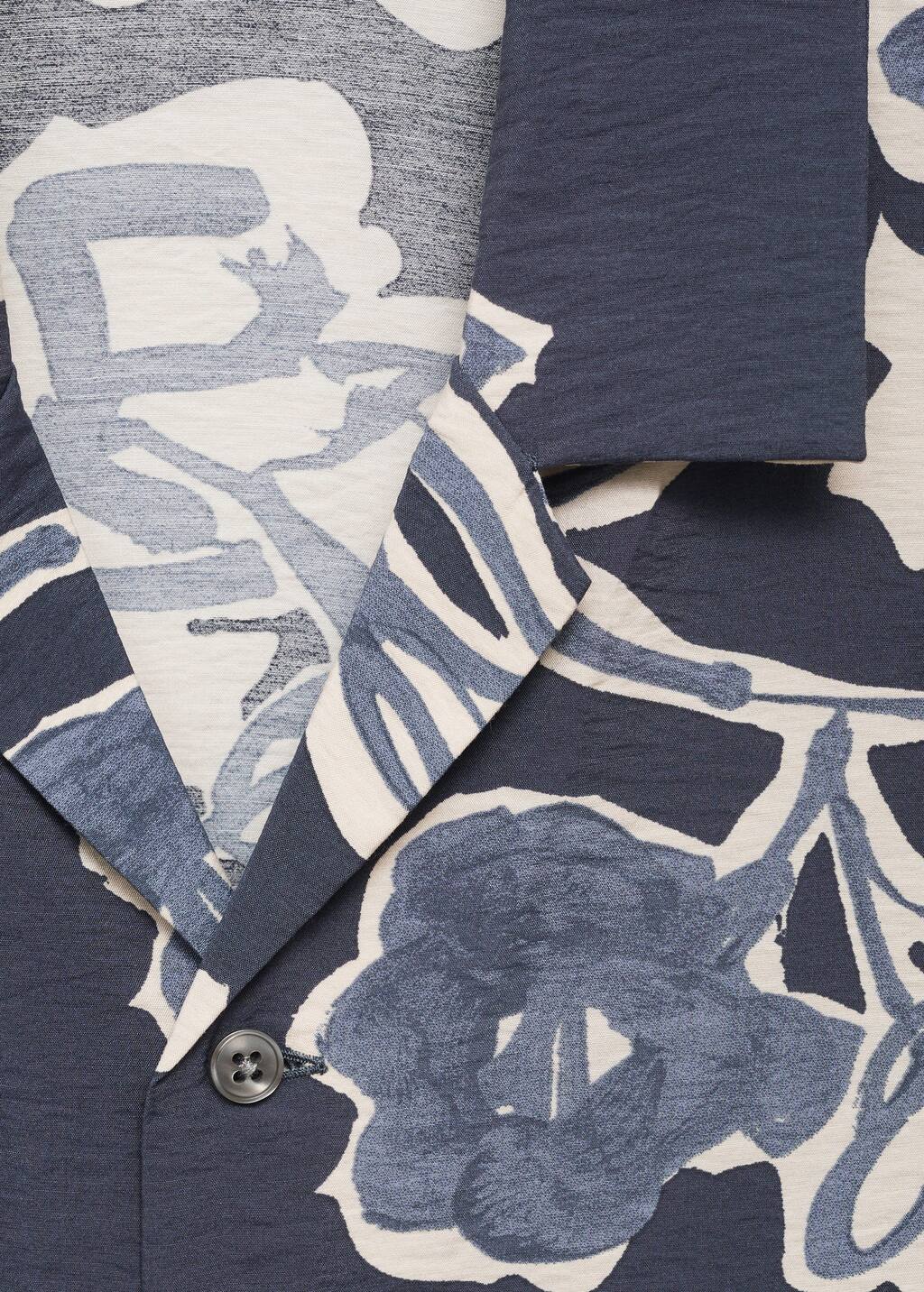 Wrinkled-effect floral shirt