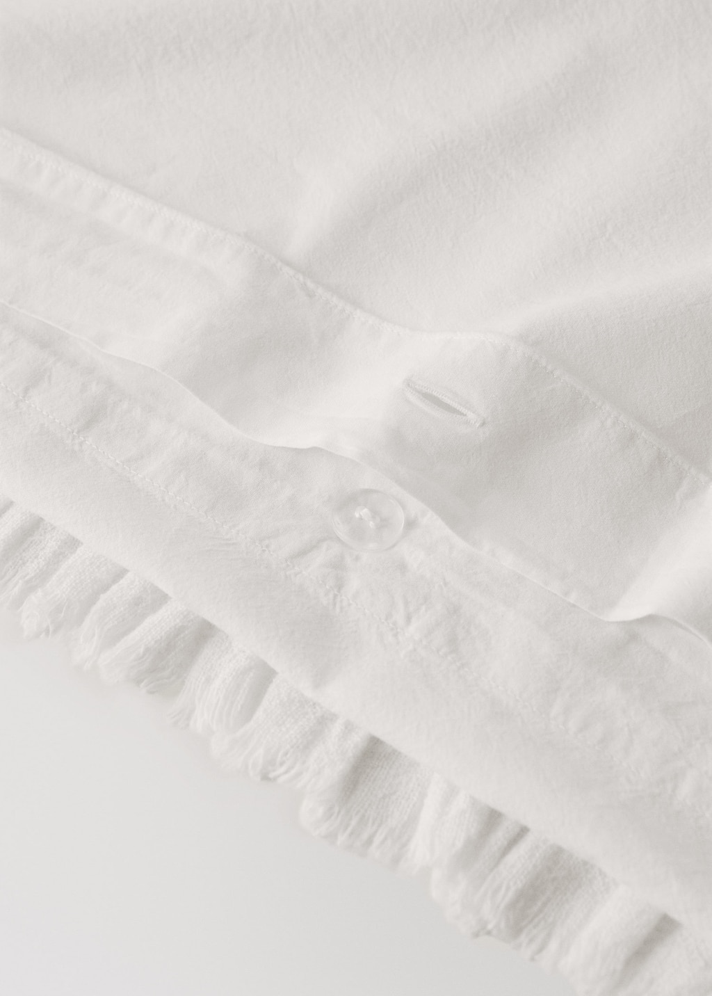 Percale cotton duvet cover with chiffon ruffle for cm bed