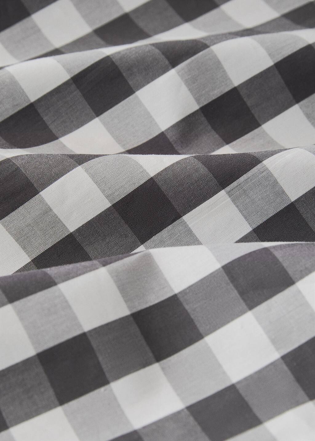 Percale cotton gingham check duvet cover for cm bed