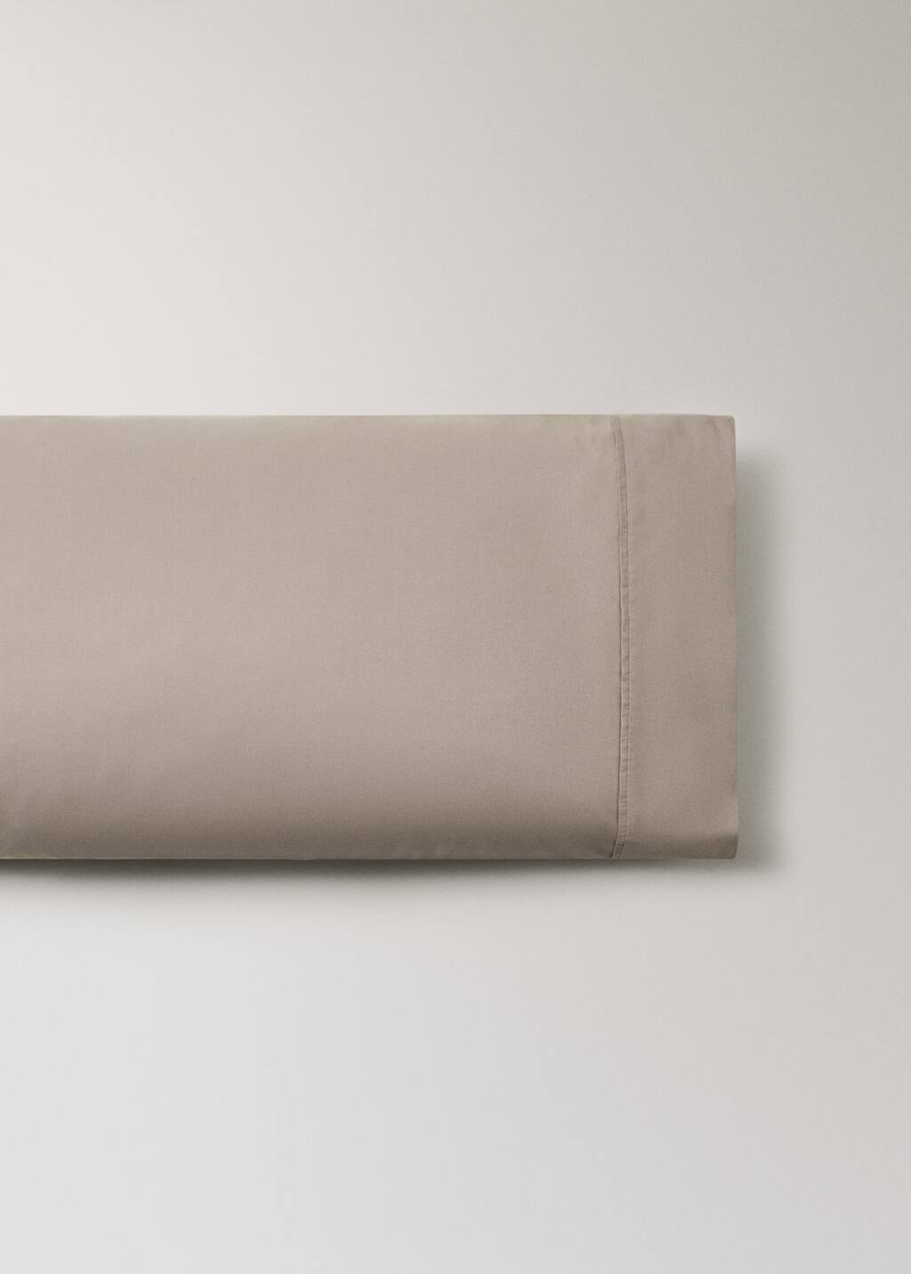 Mango Home 300-thread Count Cotton Percale Pillowcase, 45x110 Cm Medium Brown
