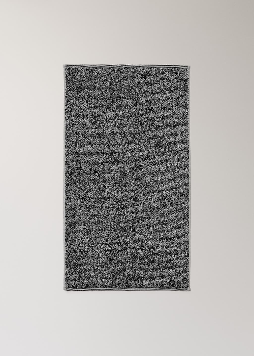 Cotton-blend two-tone washbasin towel