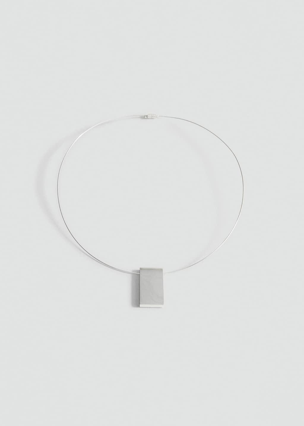 Rigid rectangular-bead necklace
