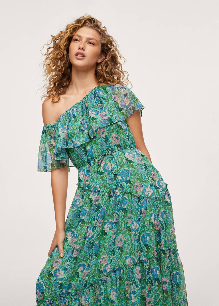 Ruffle printed dress Women MANGO OUTLET USA