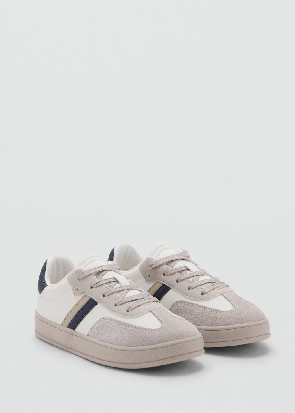 Leather mixed sneakers