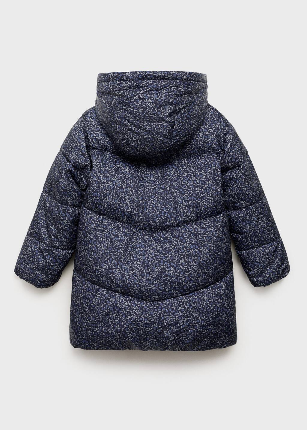 Floral-print coat