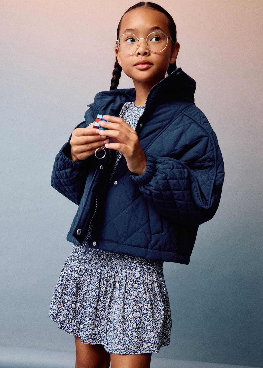 Oversize quilted down anorak