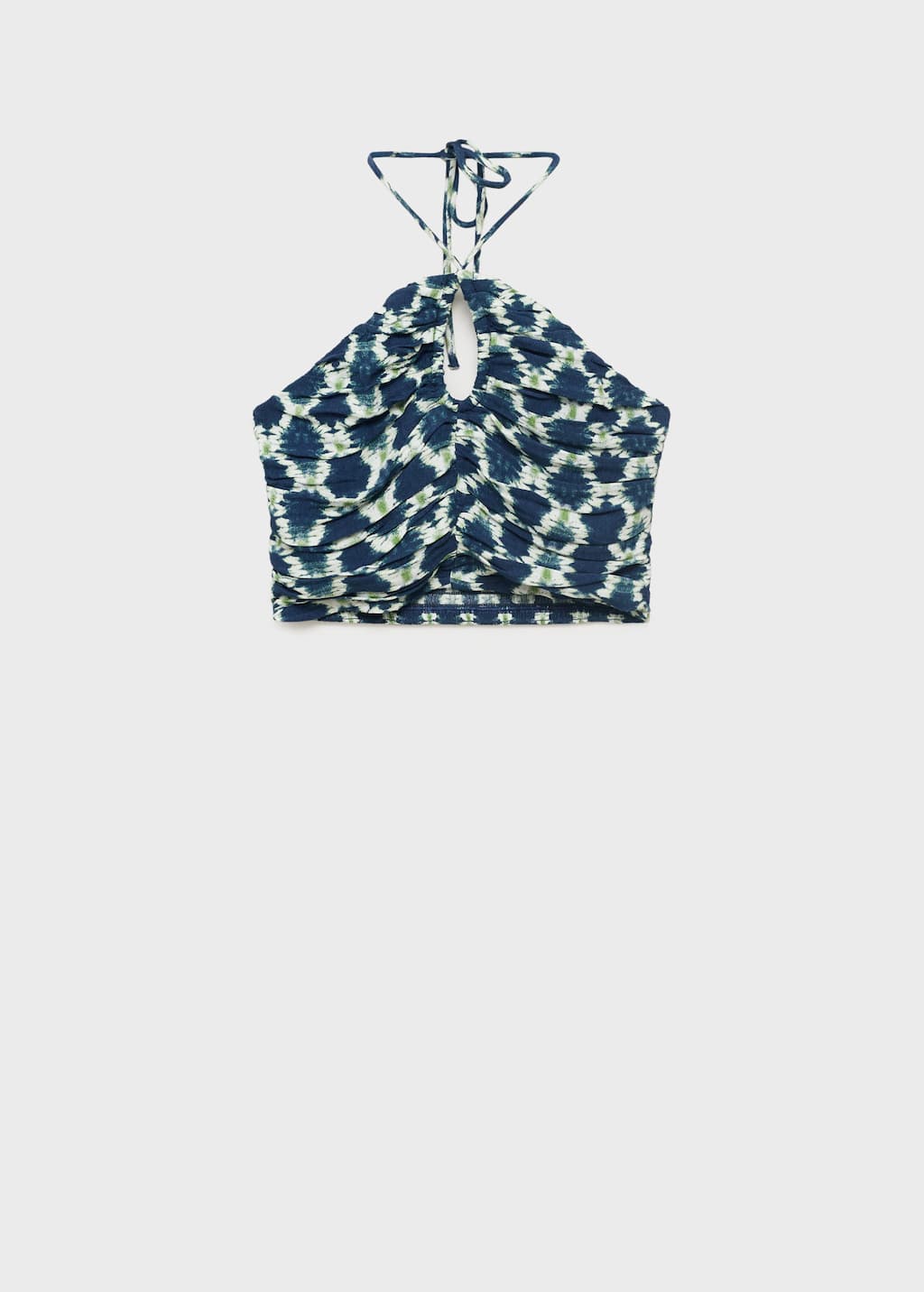 Halter top with ruffled detail