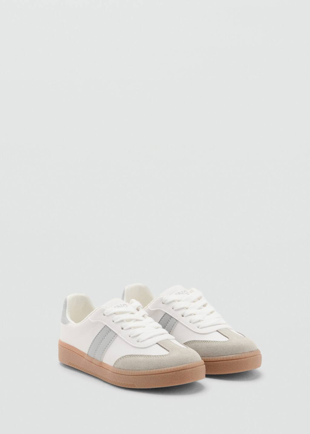 Leather mixed sneakers