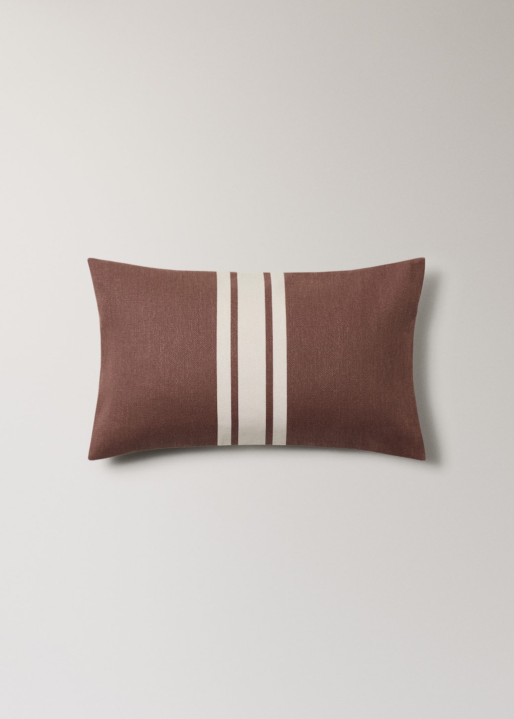 Cotton cushion cover with printed stripes 30x50 cm