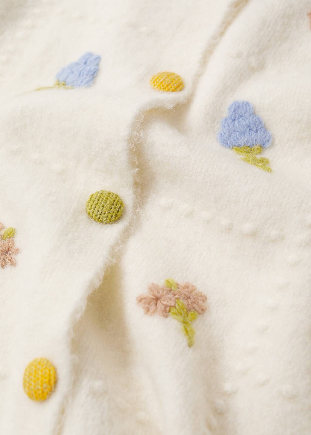 mango flower embroidered cardigan