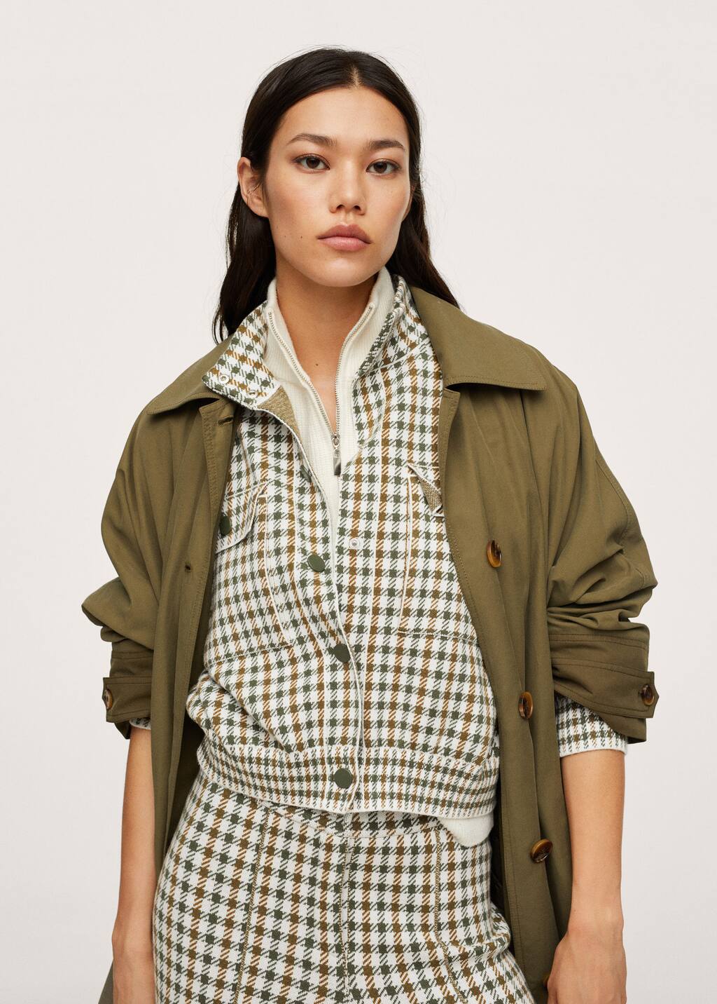mango checked jacket
