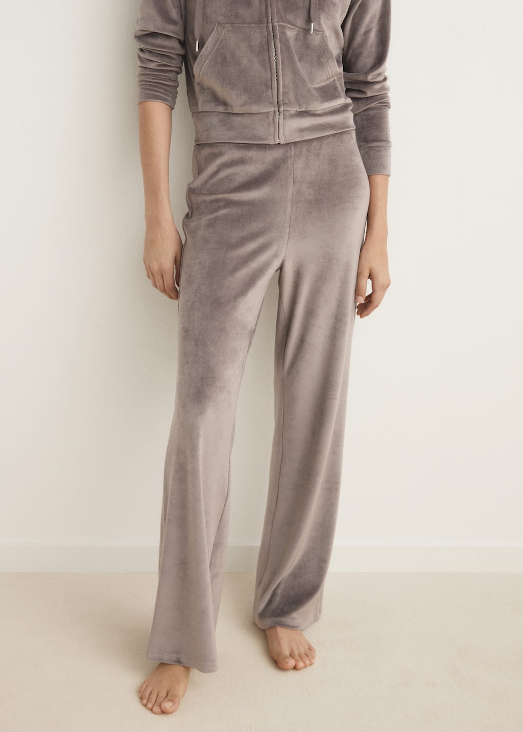 Soft-touch velour pants