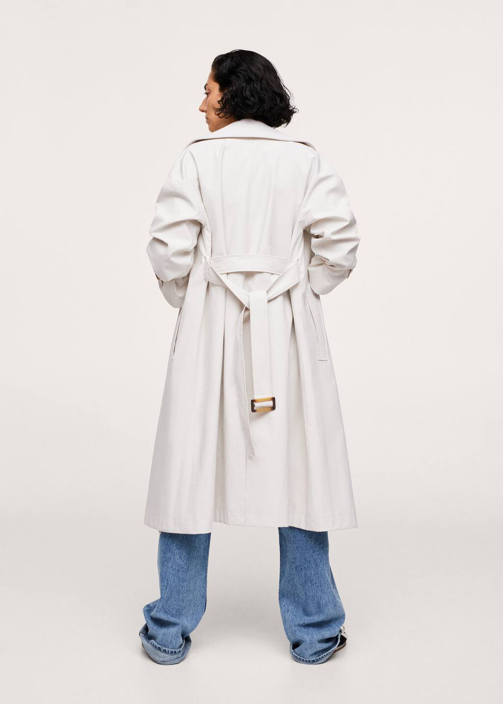 mango leather trench