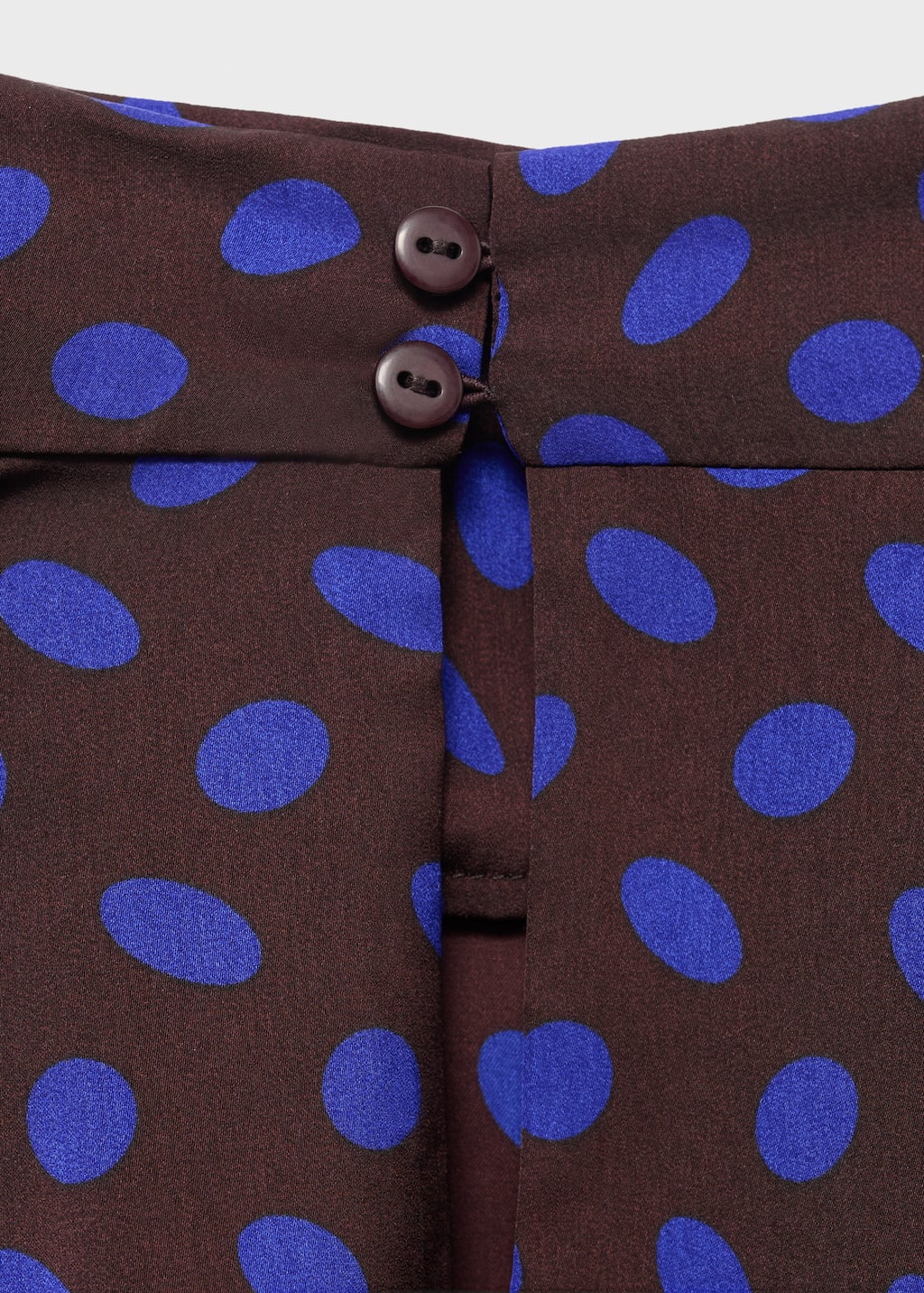 Polka-dot blouse with draped collar